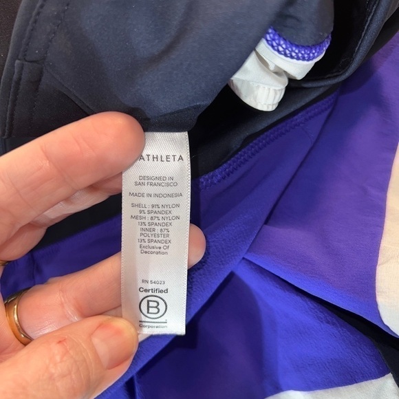 NWOT Althleta Color Block Running Shorts ZIP POCKET DRAWSTRING Size M - Picture 13 of 15